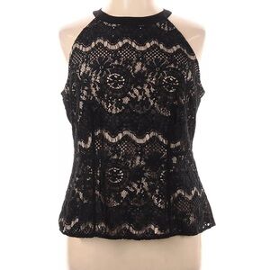 7th Avenue Design Studio New York & Company Women Black Sleeveless Blouse S